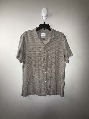 Denim & Flower by Ricky Singh Men's 100% Viscose Geometric Diamond shirt